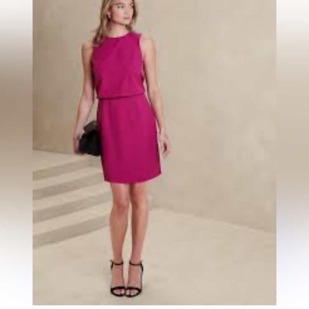 Banana republic outlet Sleeveless Pink Dress women 2T casual event party shift